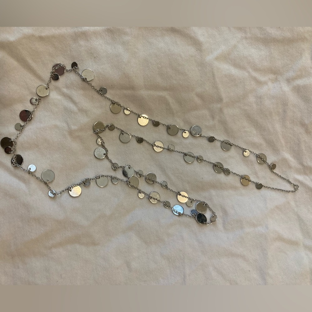 Lia Sophia long silver necklace